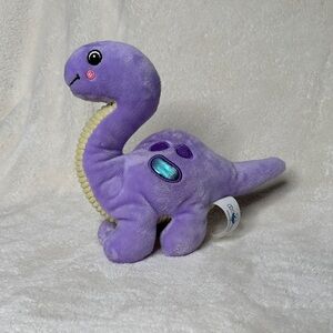Adorable Purple Dinosaur Stuffed Animal Cuddly Hug Fun NWOT